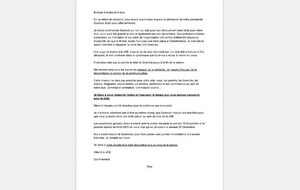 message de Tony Anisis