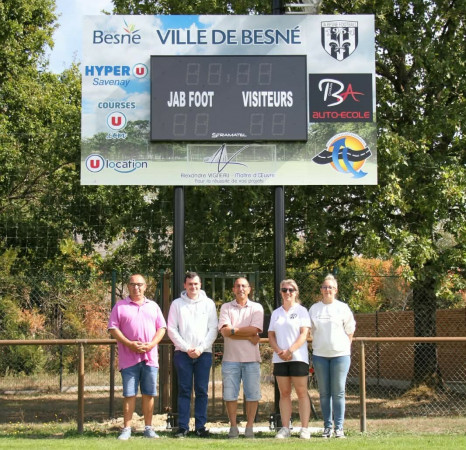 Inauguration du panneau de score