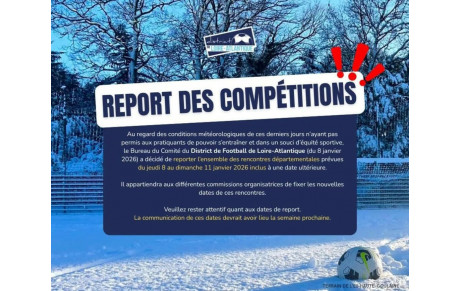 report des compétitions