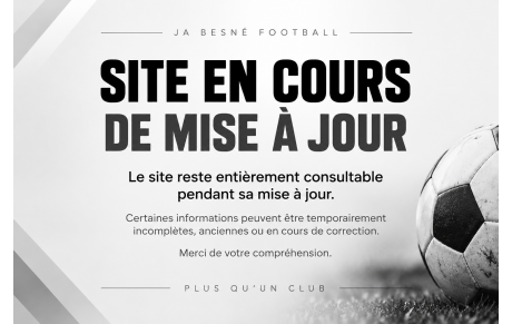 Notre site évolue