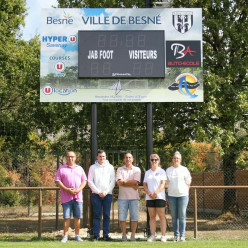 Inauguration du panneau de score